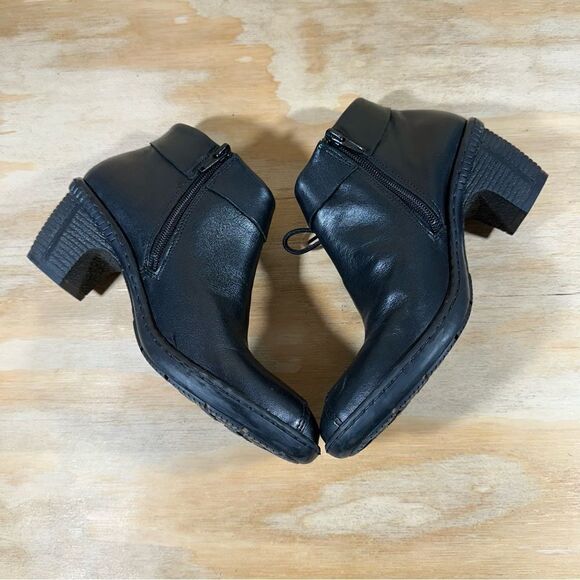 Rieker Black Leather Ankle Boots Women’s Size 6 - Picture 3 of 9